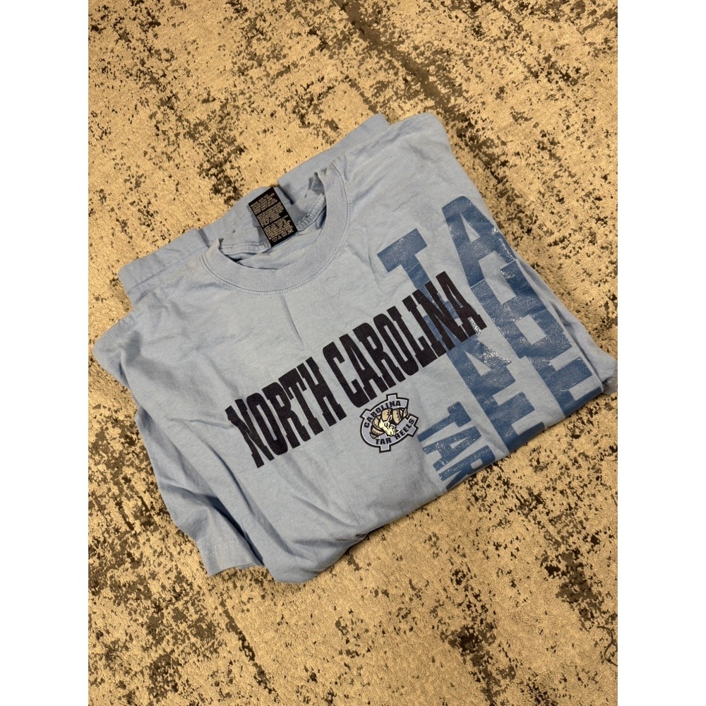 Starter North Carolina Tar Heels Mens L Blue Graphic T Shirt NCAA Basketball